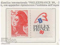 1987. Γαλλία. "PHILEXFRANCE '89" με βινιέτα.