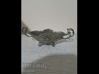 Silver-plated fruit bowl with ornaments. Interesting. BZC