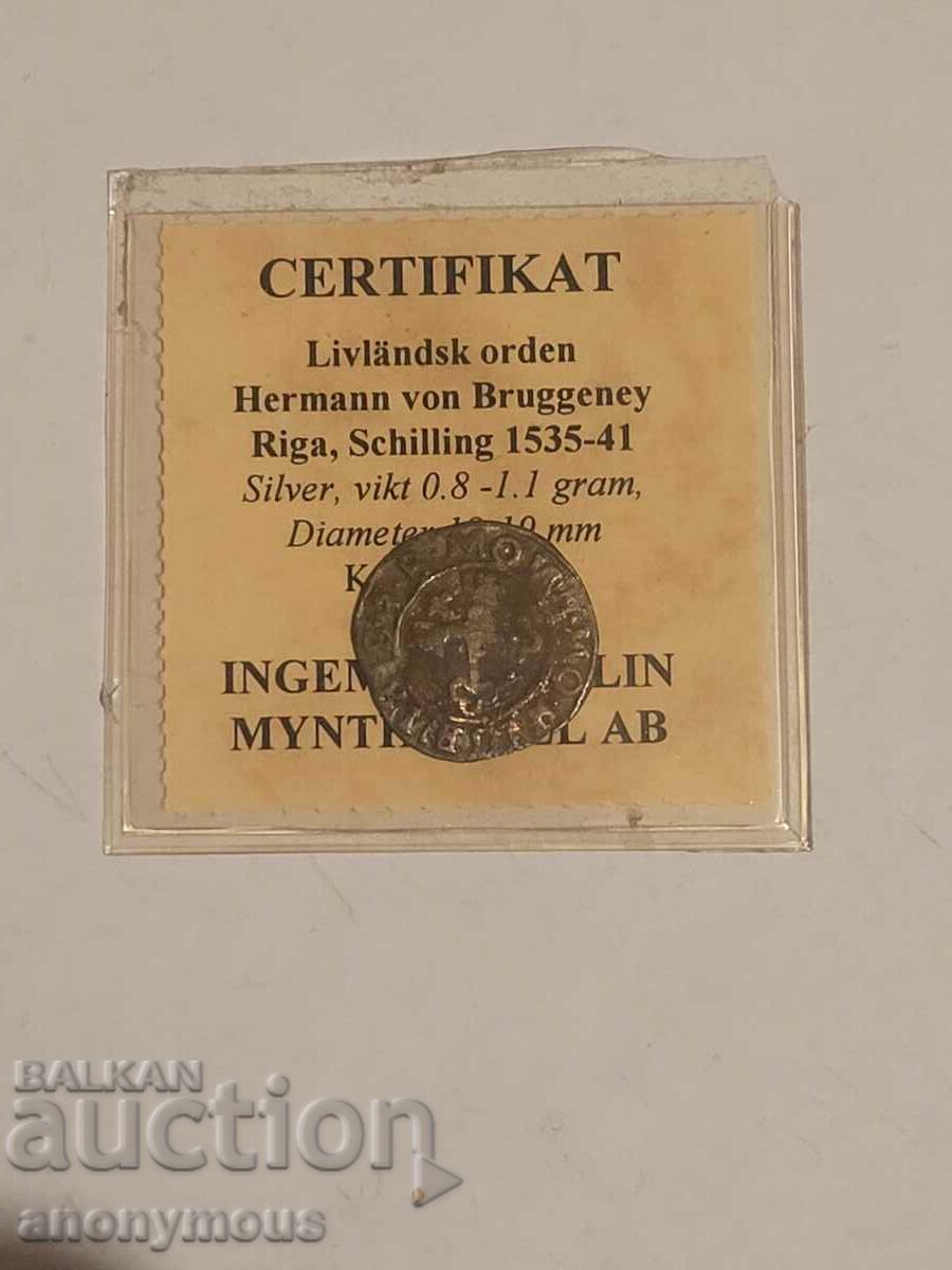 LIVONIAN Order 1 Shilling 1538