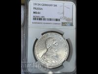 5 γραμματόσημα 1913 Prussia NGC MS61