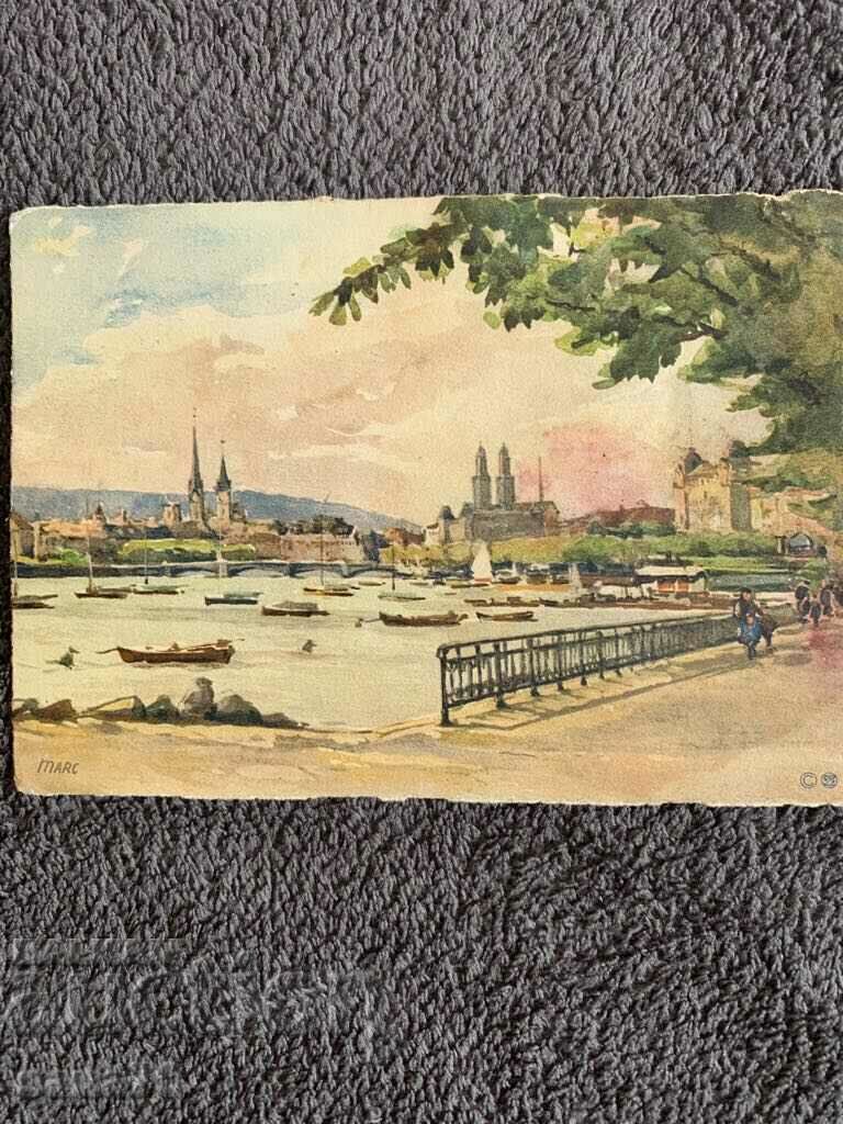 A hundred year old postcard from Switzerland-4