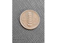 Италия 5 чентесими, 1929 г.