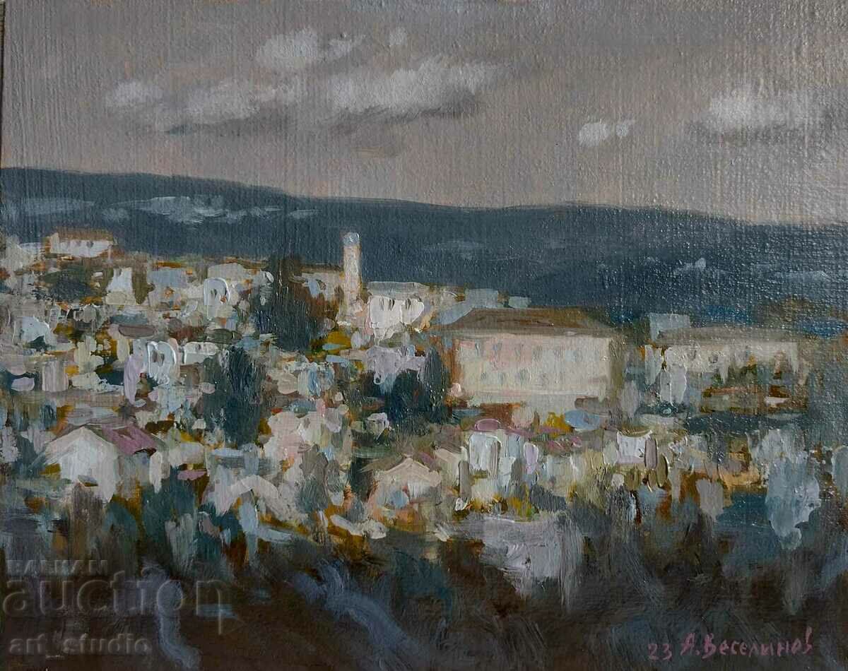 View from V. Tarnovo - oil paints