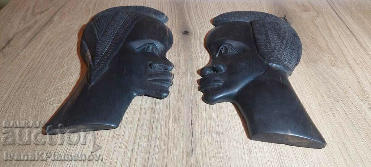 Wood carving pana Africa two figures array with price € 35.00 | 68.45 BGN