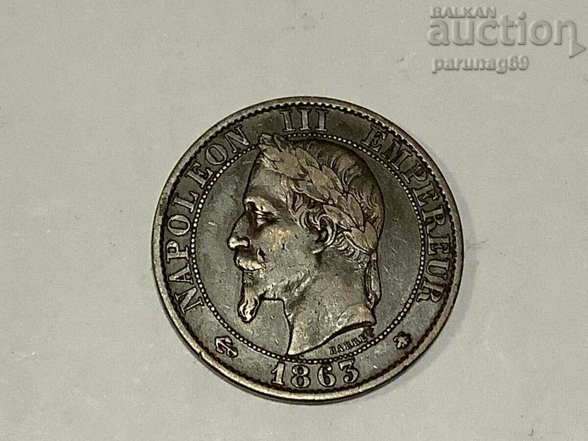 Franța 5 centimes 1863 W