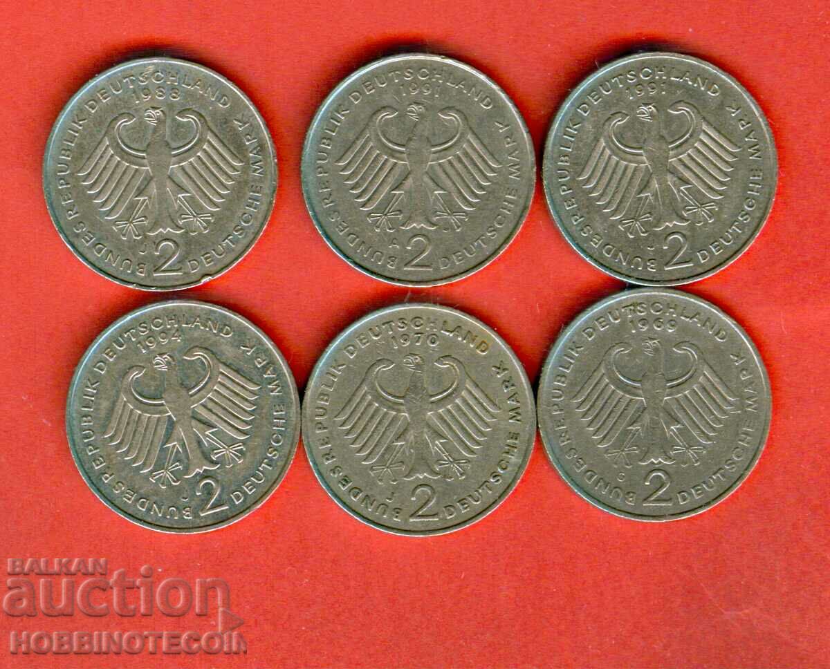 GERMANIA GERMANIA 6 x 2 M emisiune 1988 1991 1991 1994 1970 1969