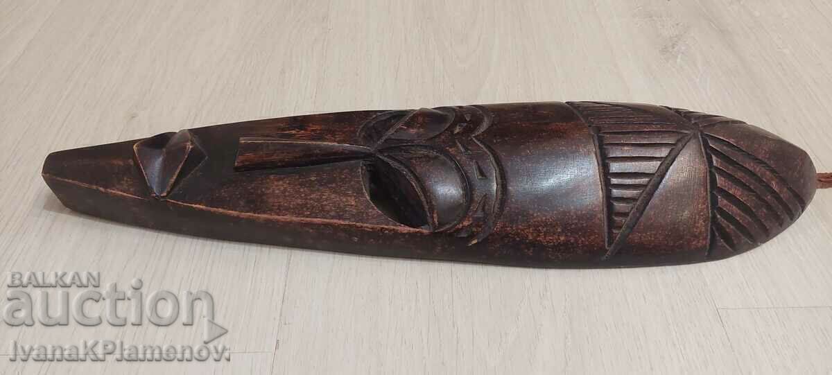 Mască Africa sculptată în lemn 40cm - 5