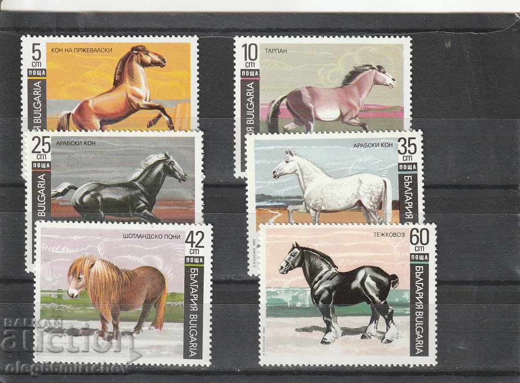 Bulgaria 1991. Horses BK№3918/23 clean