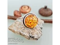 5115 Silver ring with Amber