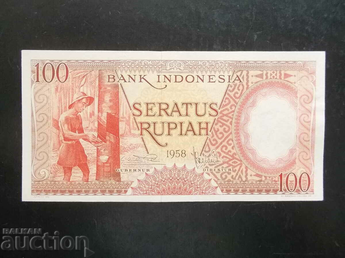 INDONEZIA, 100 rupie, 1958, UNC