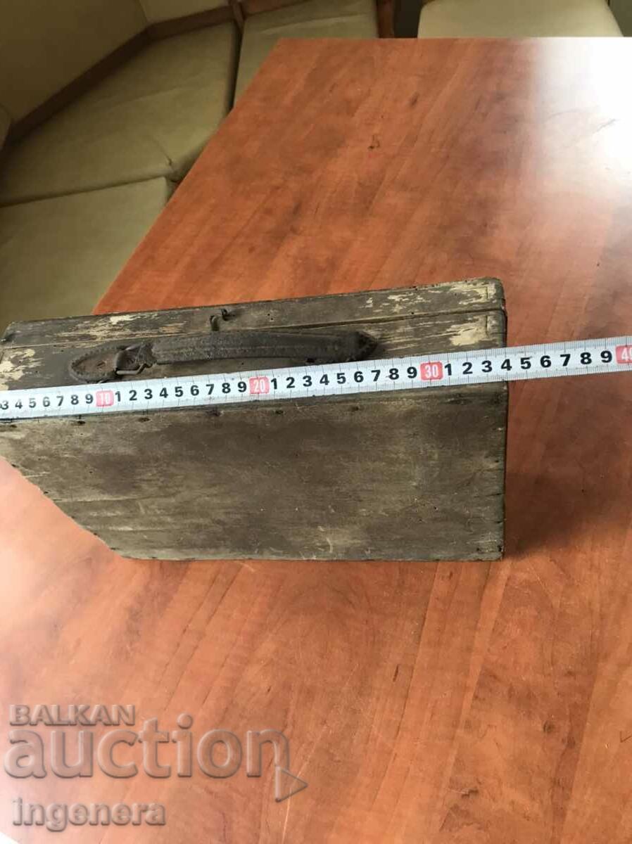 SUITCASE 1930s WOODEN SUITCASE VINTAGE - 5