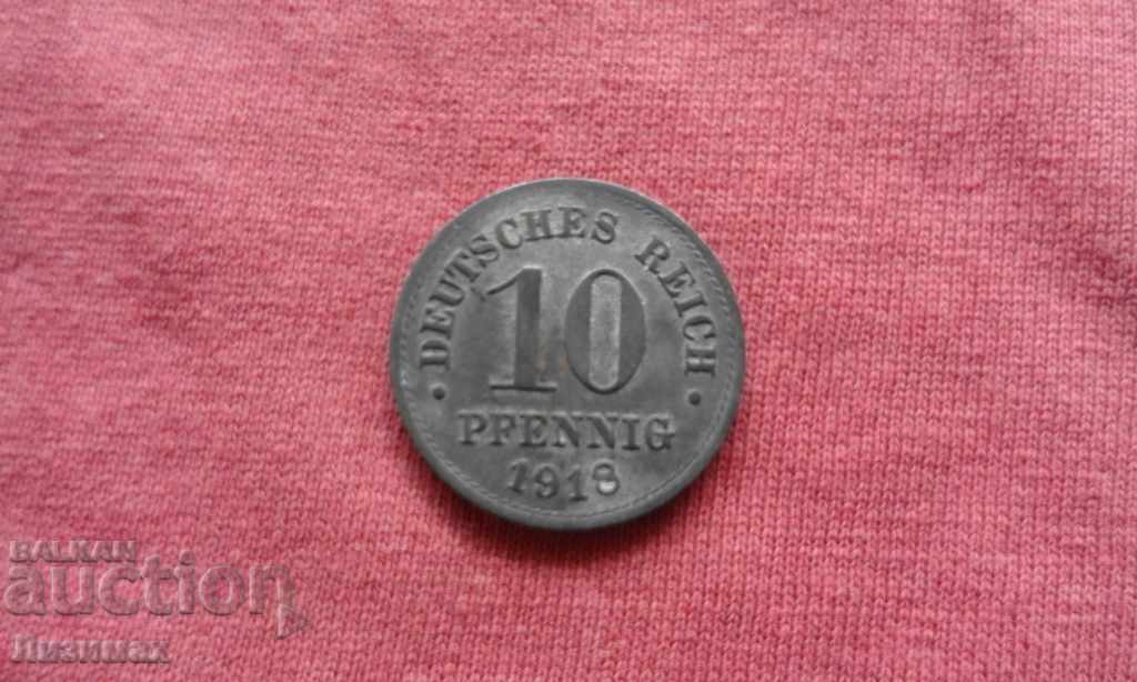 10 Pfenning 1918 Germany - EXCELLENT! with price 1.98 BGN | € 1.01 10 Pfenning 1918 Germany - EXCELLENT! with price 1.98 BGN | € 1.01