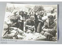 Old Military Photo group of soldiers uniform vintage car