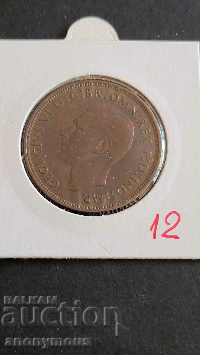 Bronze coin 1938 1 pence Great Britain with price 12.00 BGN | € 6.14 Bronze coin 1938 1 pence Great Britain with price 12.00 BGN | € 6.14