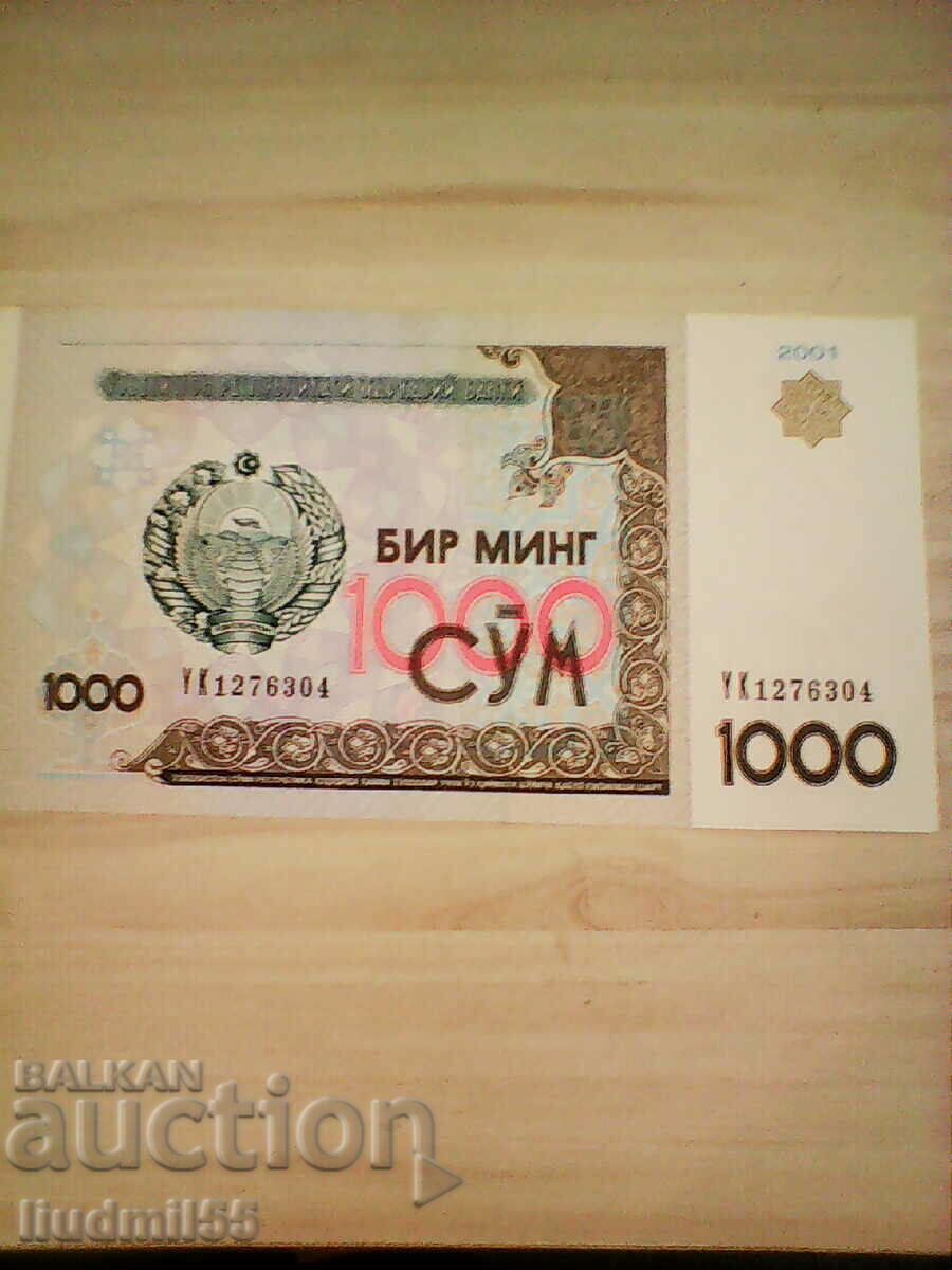 UZBEKISTAN - 1000 SUM 2001 UNC