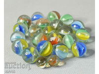 Lot 23 Old multi-colored glass balls