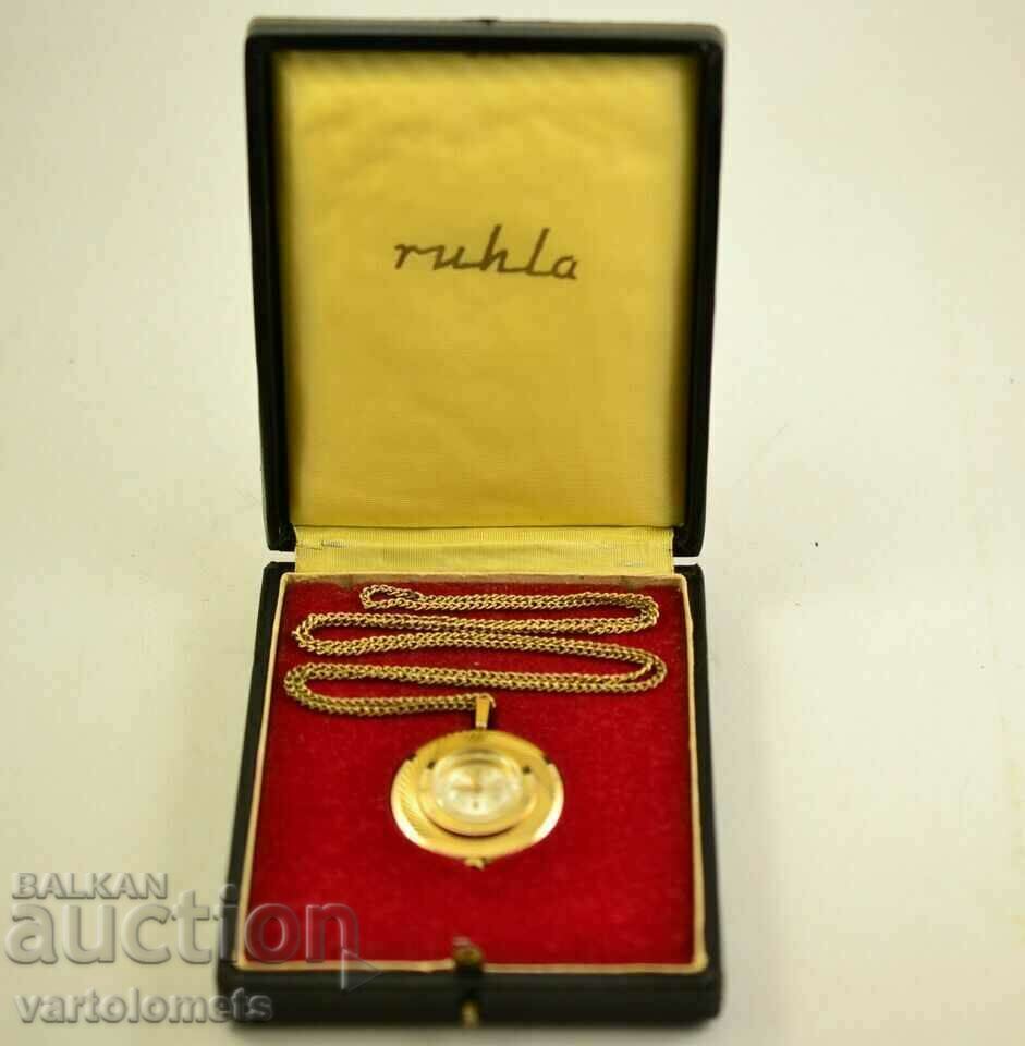 Women's Watch, Necklace RUHLA Gold Plated - Works