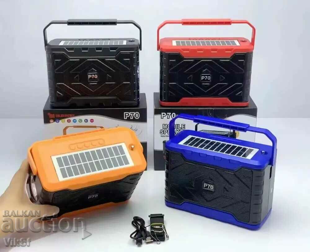 Radio/speaker/ P70 with bluetooth, lantern and solar panel - 5