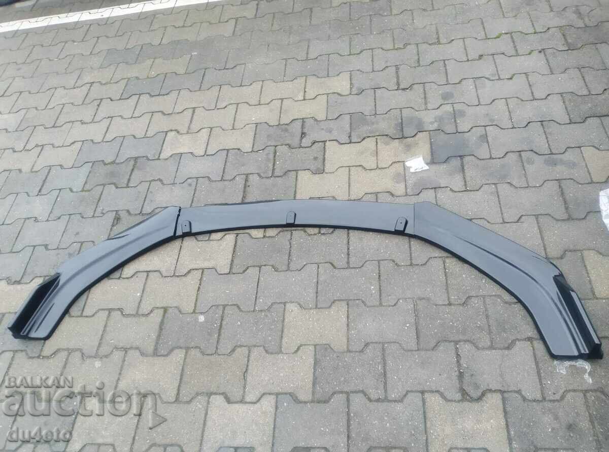 Преден лип спойлер универсален 3 части ЧЕРЕН – нож за броня,