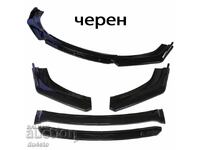 Spoiler față, universal lip spoiler cuțit pentru bară de protecție 3 piese