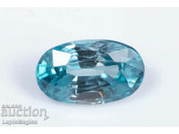 Blue natural zircon 2.07ct oval cut