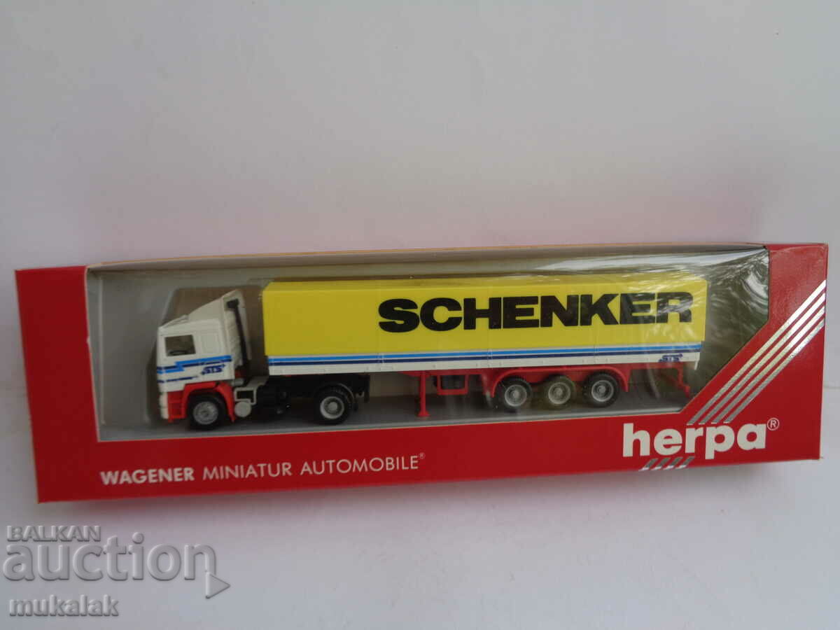 HERPA H0 1/87 VOLVO TRUCK TRAILER TOY MODEL