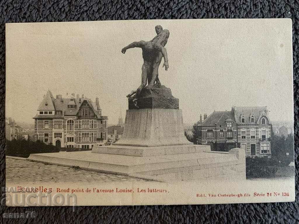 Centennial old postcard from Belgium-43