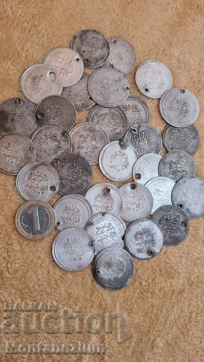 Lot of Turkish silver coins Ottoman Empire