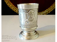 Hunter pewter mug