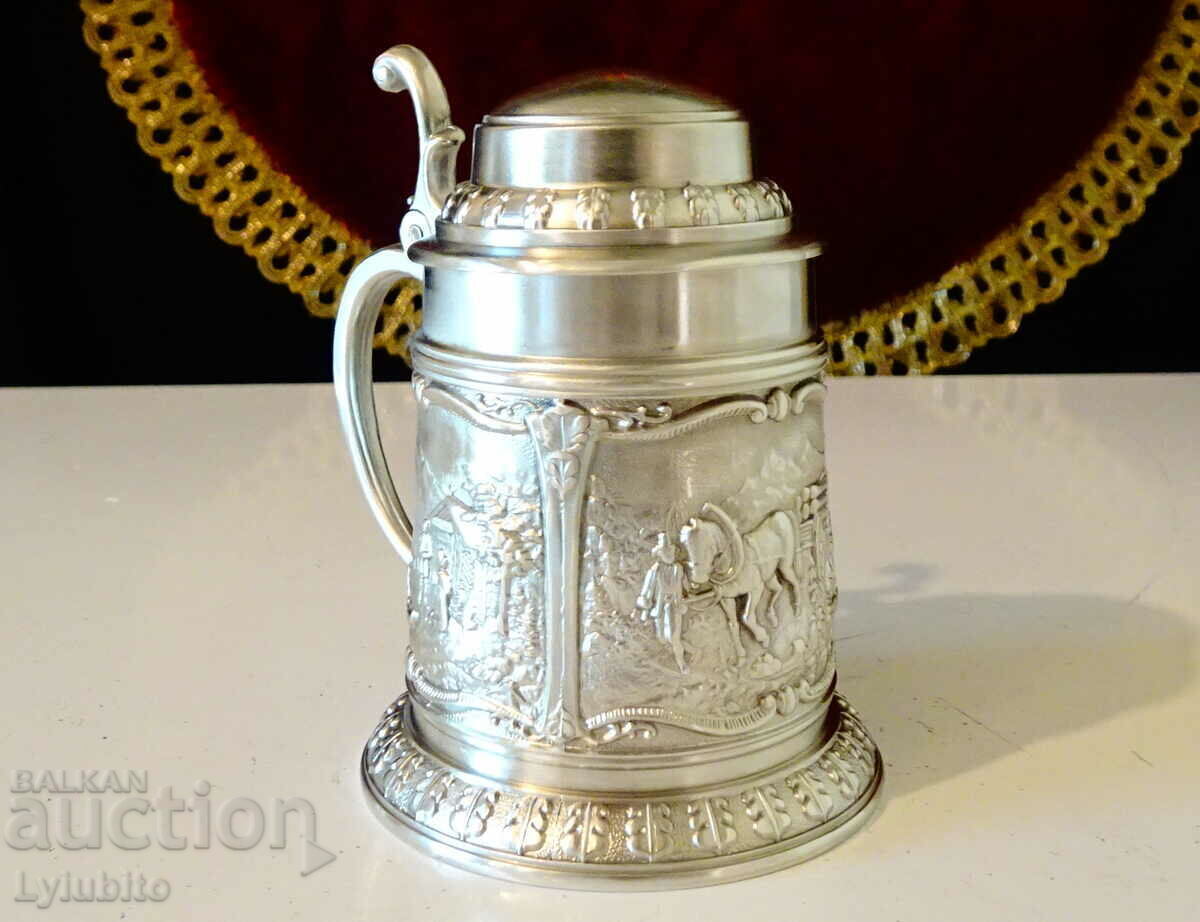 Delivery of Pewter mug with beautiful rural paintings Delivery of Pewter mug with beautiful rural paintings