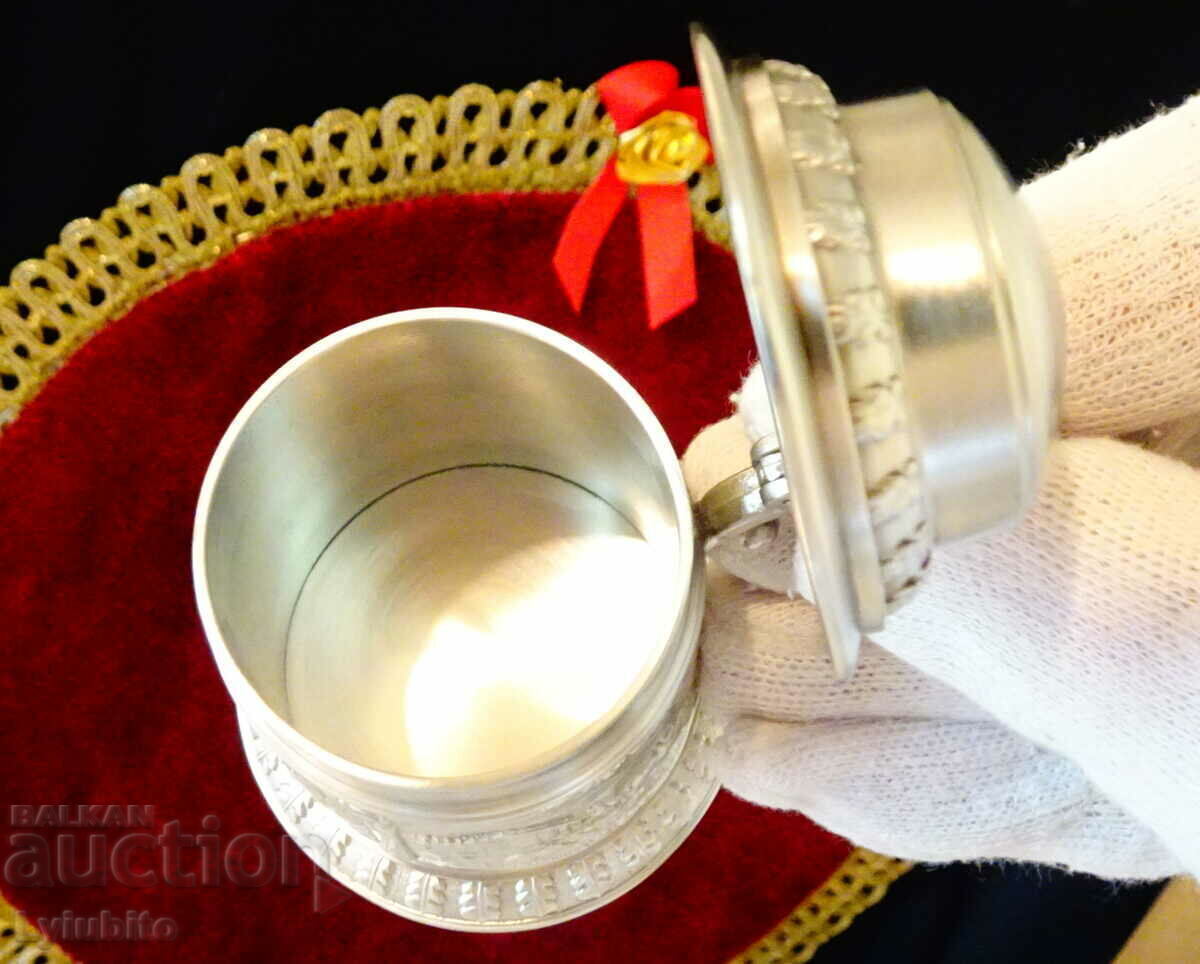 Pewter mug with beautiful rural paintings - 6 Pewter mug with beautiful rural paintings - 6