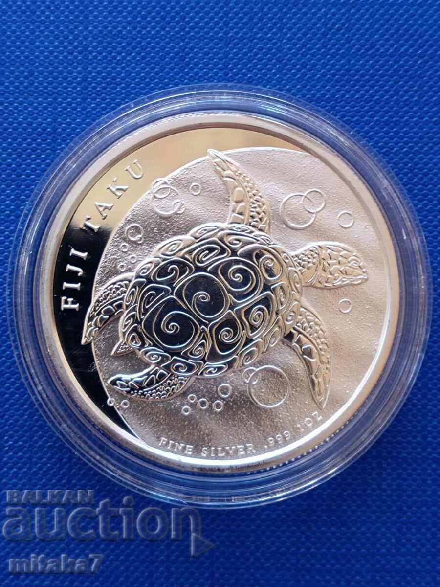 Fiji Dollar 2 Silver Coin, 1 oz