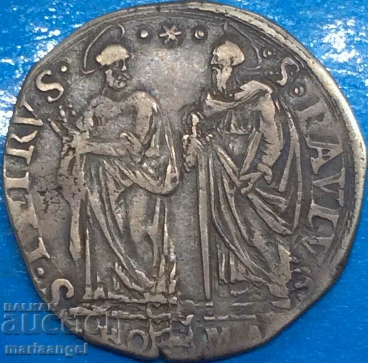 Vatican Teston 1607 Paul V - St. Peter and Paul 30mm silver