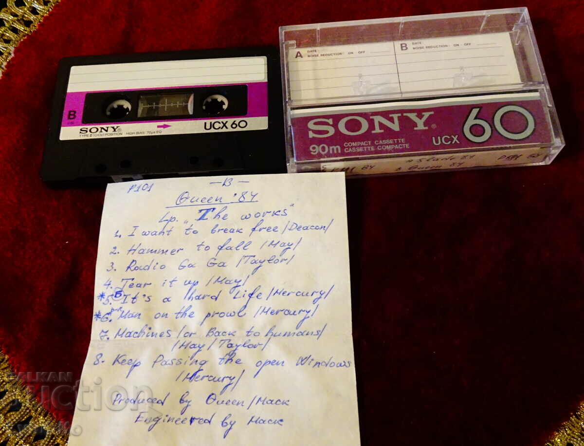 Sony UCX60 audio cassette with Queen and Slade