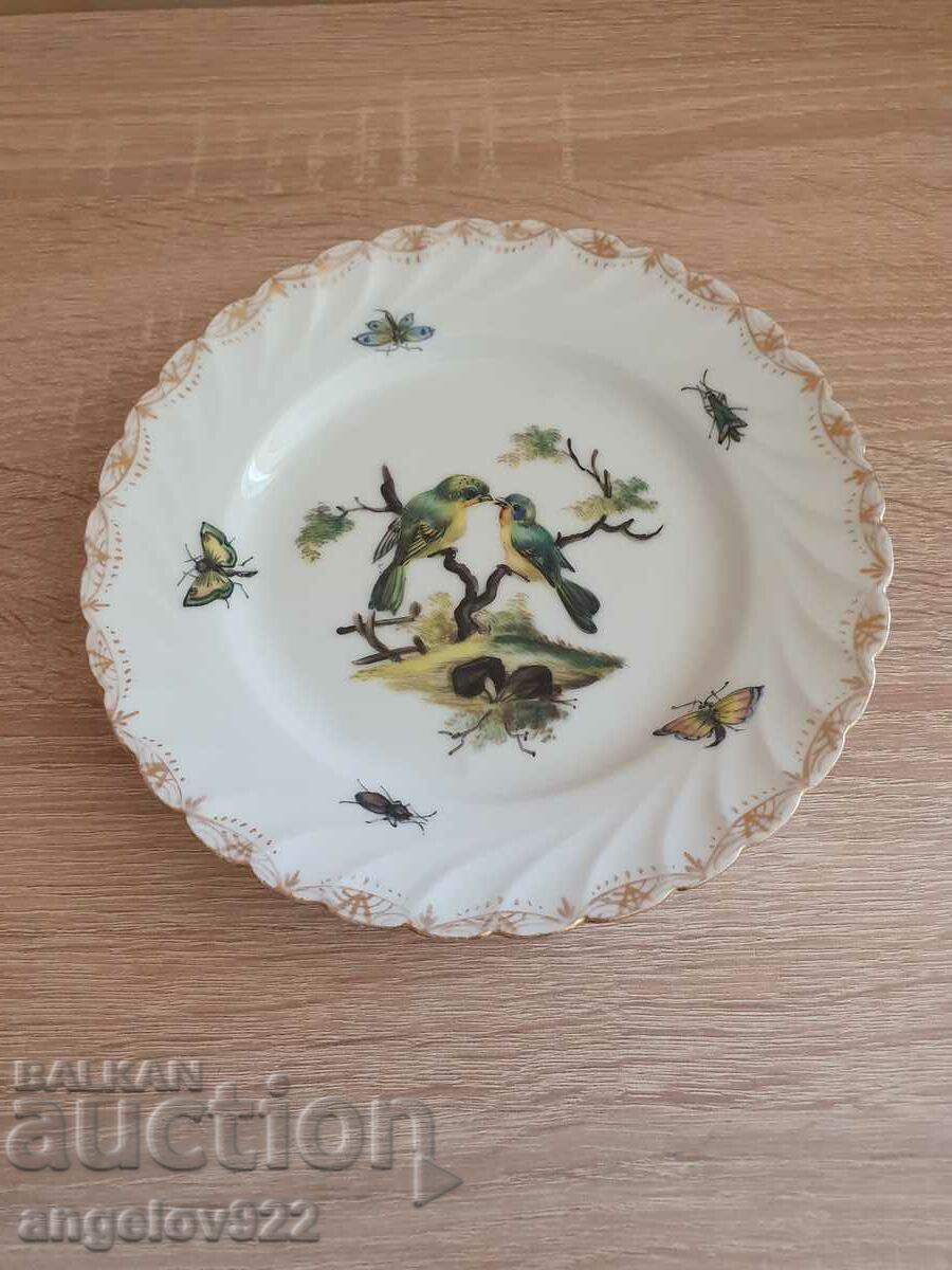 A beautiful porcelain plate with markings