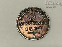 Germany - Prussia 3 pfennig 1863 year A