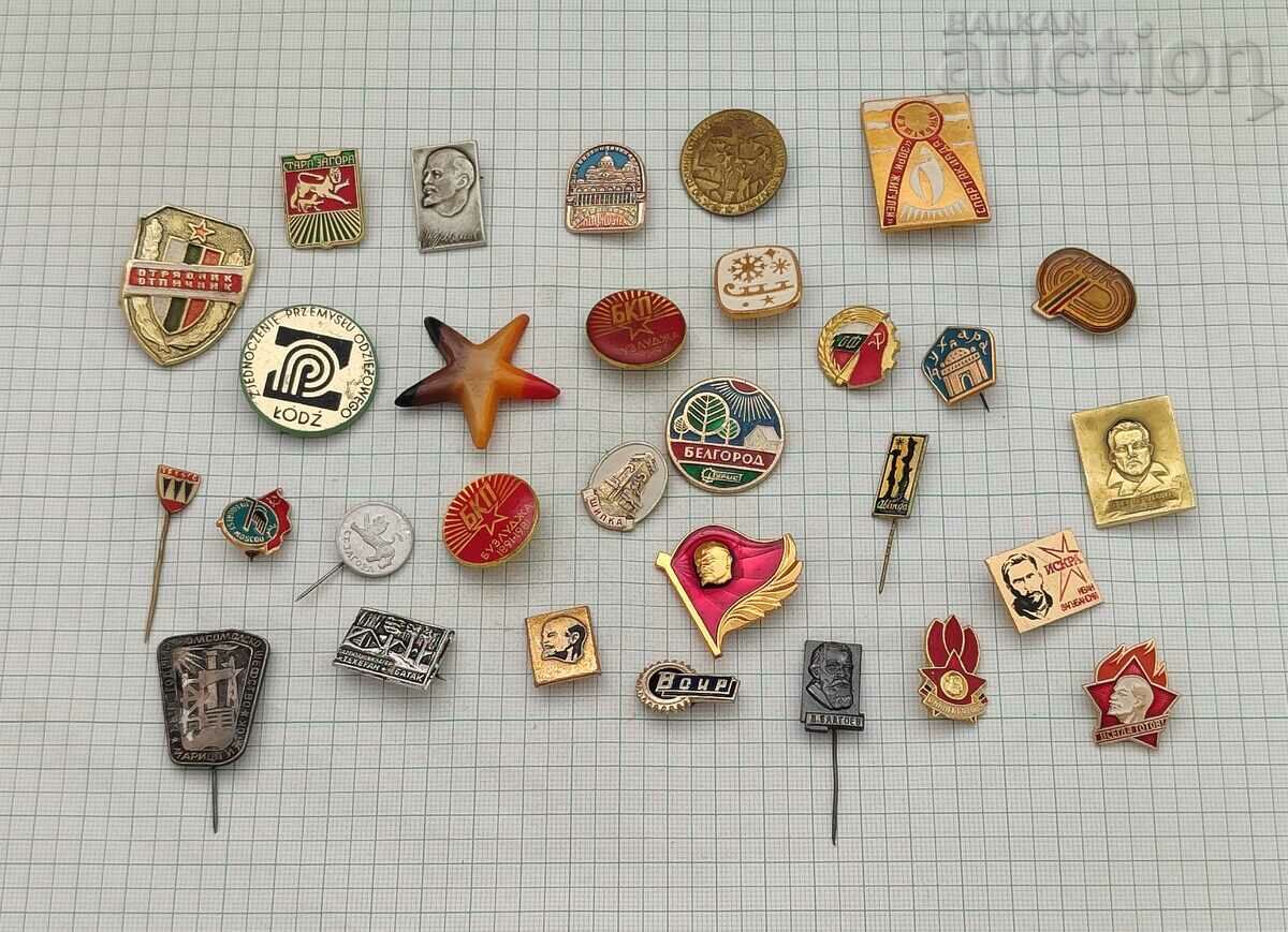 MISCELLANEOUS BADGES LOT 29 PCS