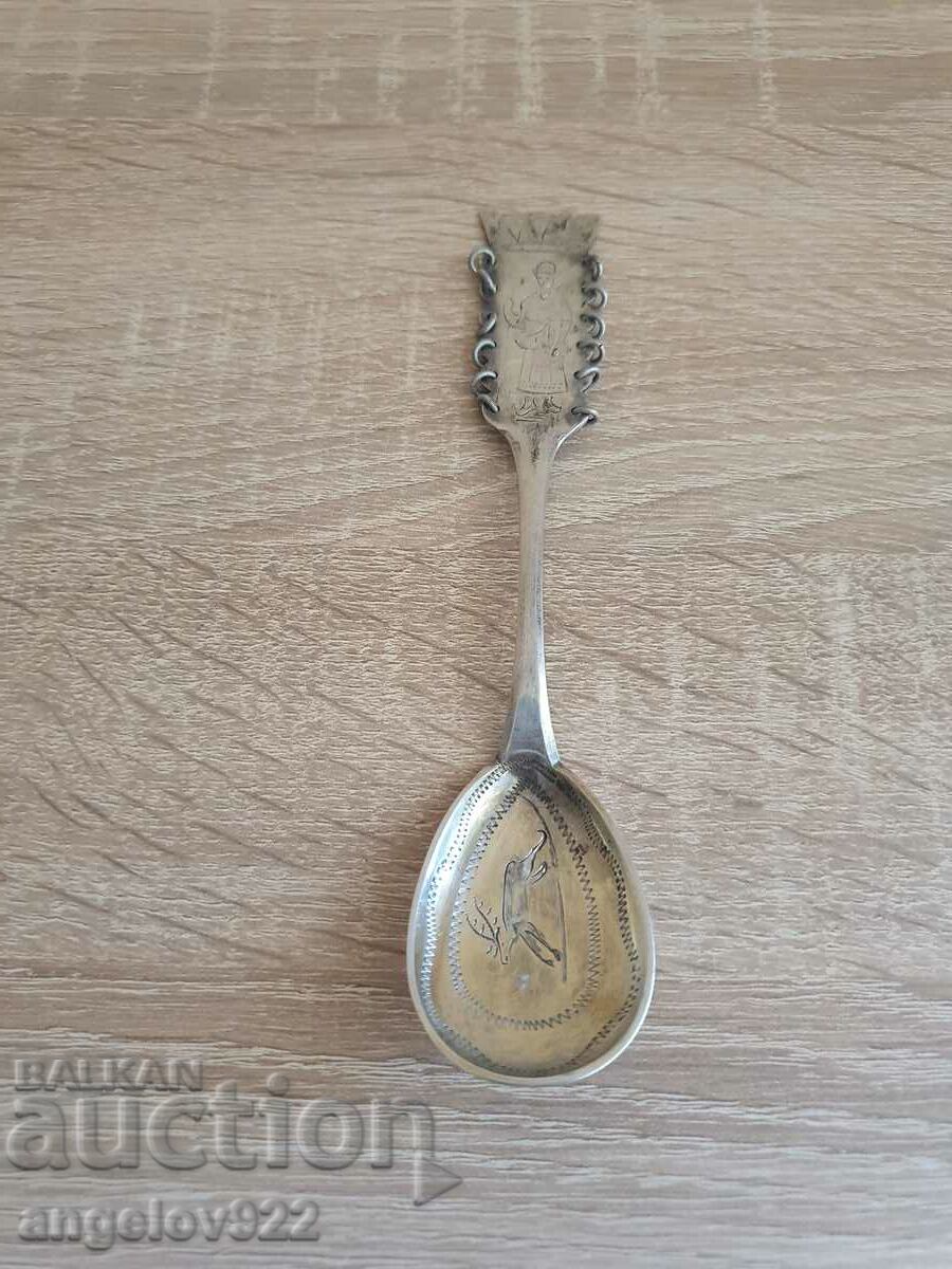 An old silver dessert spoon!