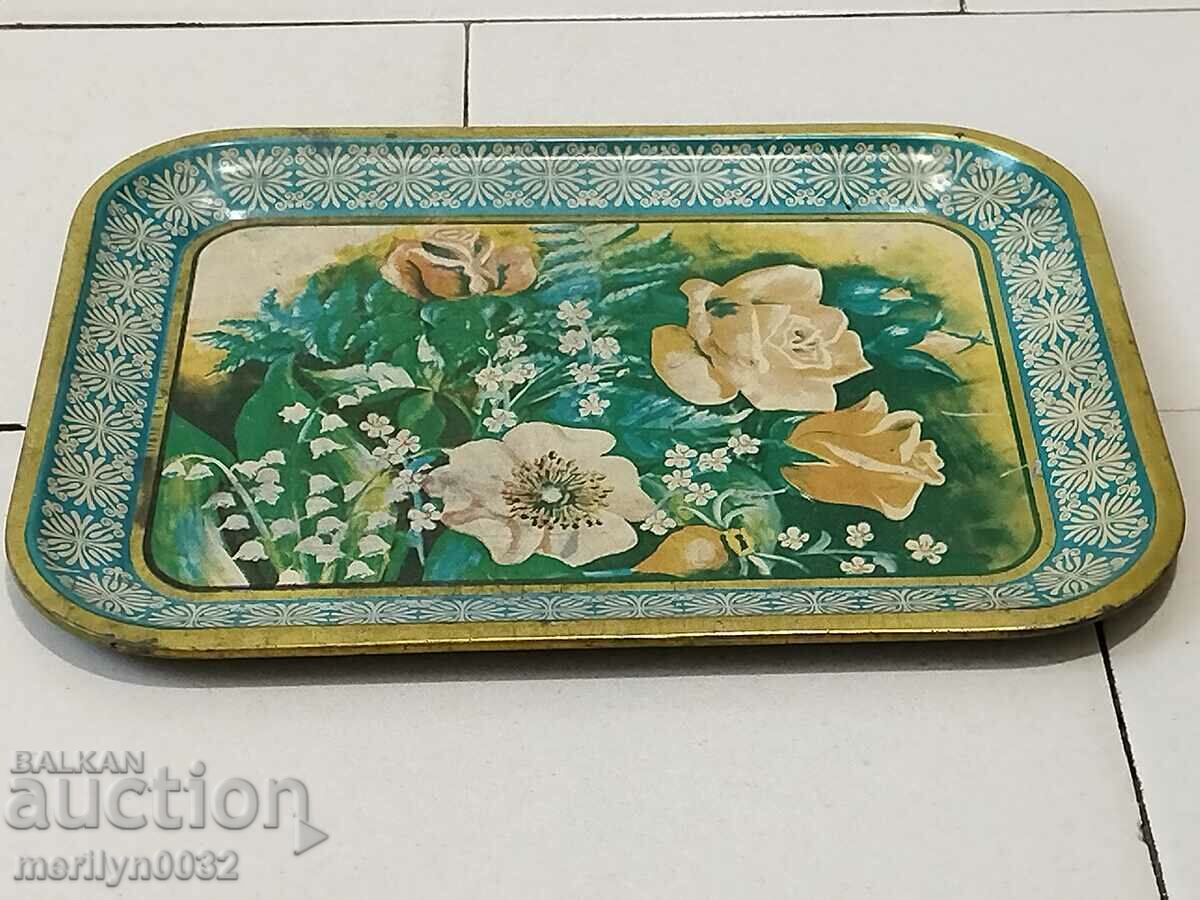 Old social tray, platter, casserole with price 33.00 BGN | € 16.87