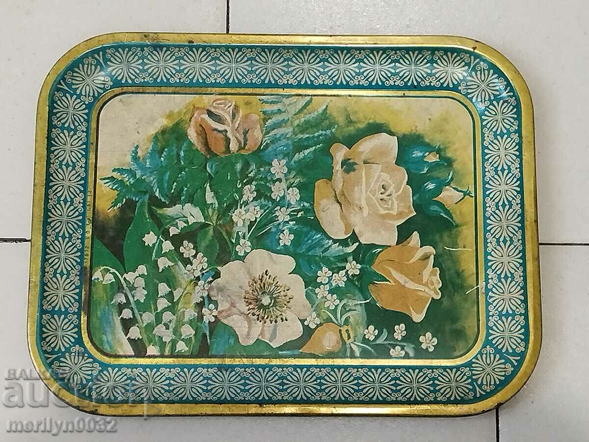 Auction  Old social tray, platter, casserole