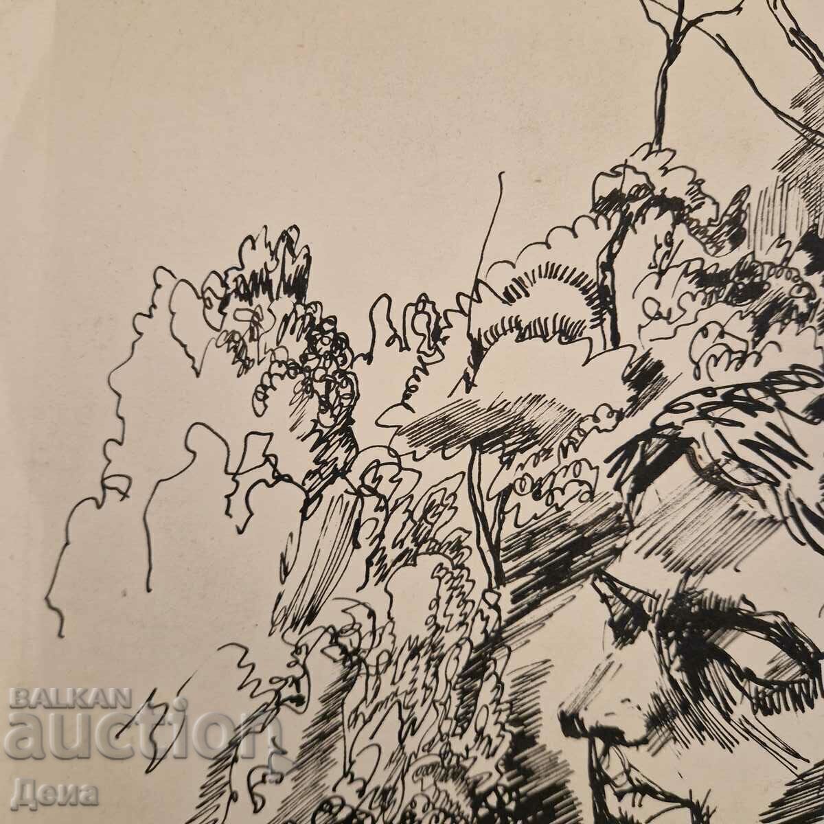 Видо Вълов рисунка 1975г. - 5