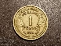 1934 year 1 franc