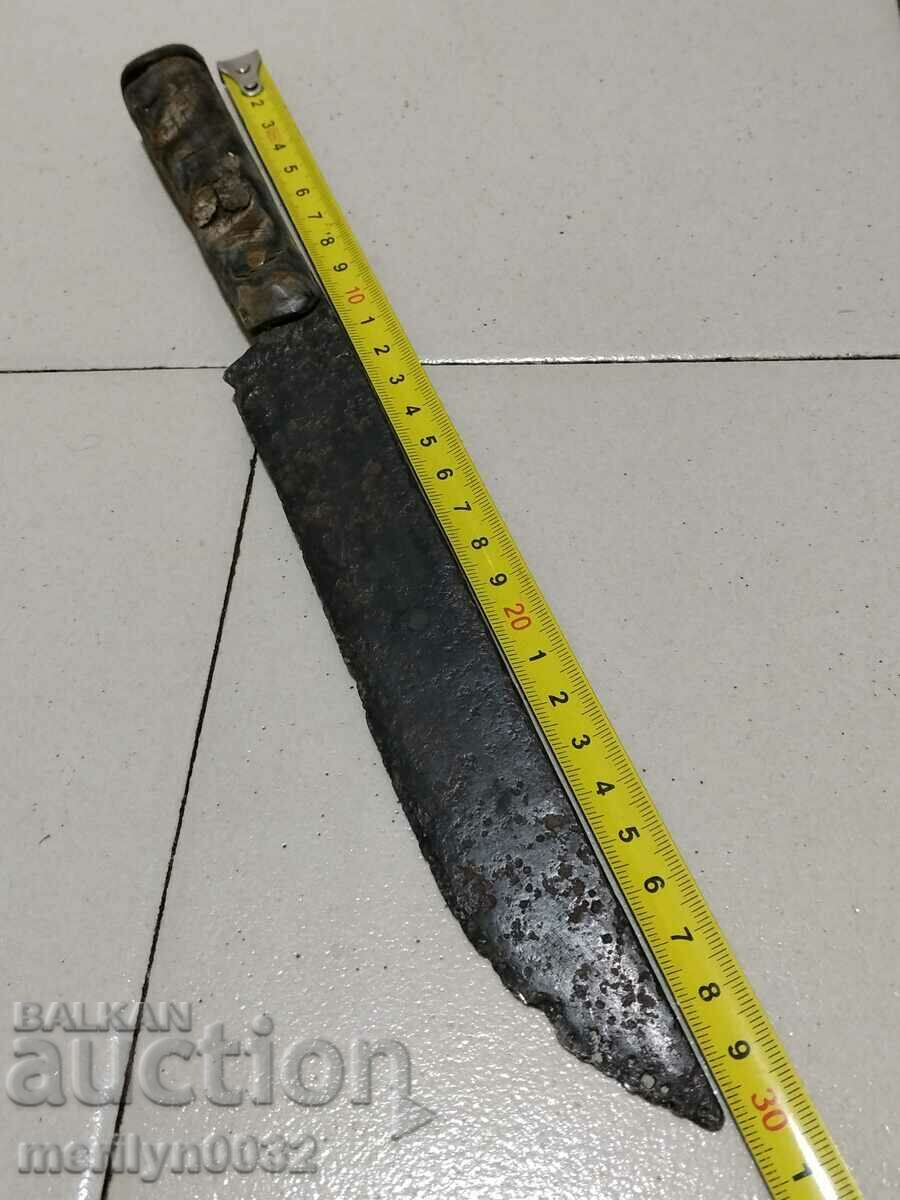 Shepherd's knife without a handle with buffalo horn scabbard - 5