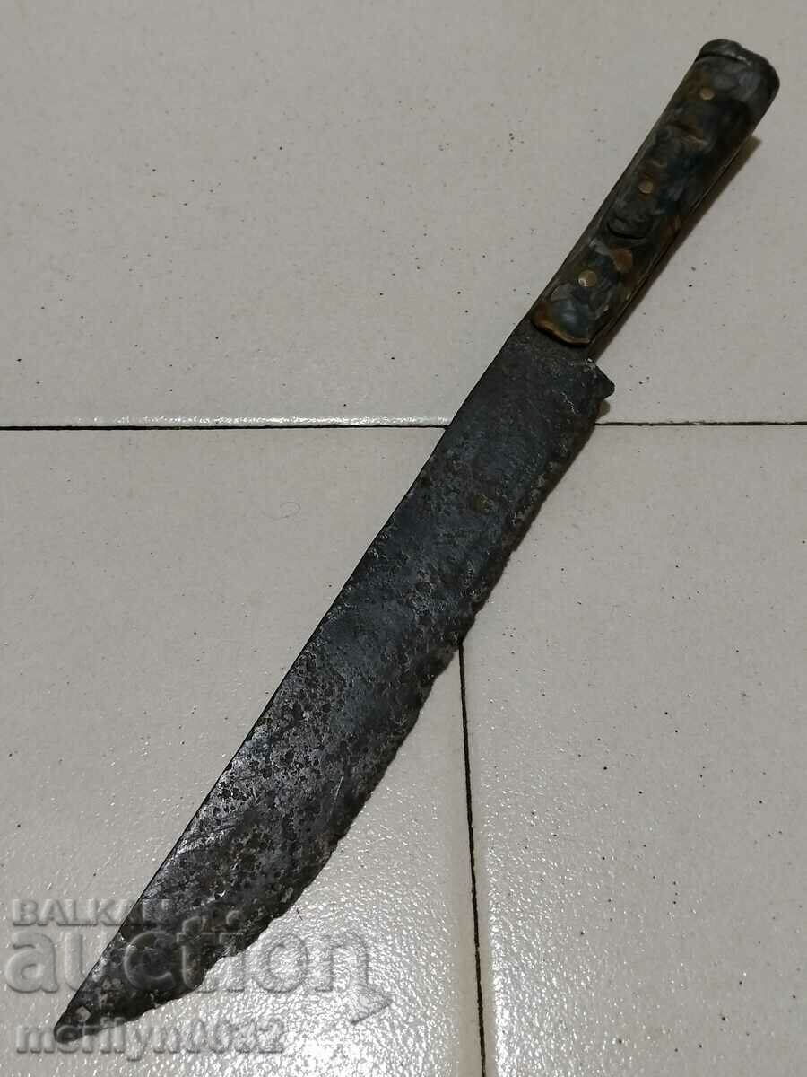 Shepherd's knife without a handle with buffalo horn scabbard - 7