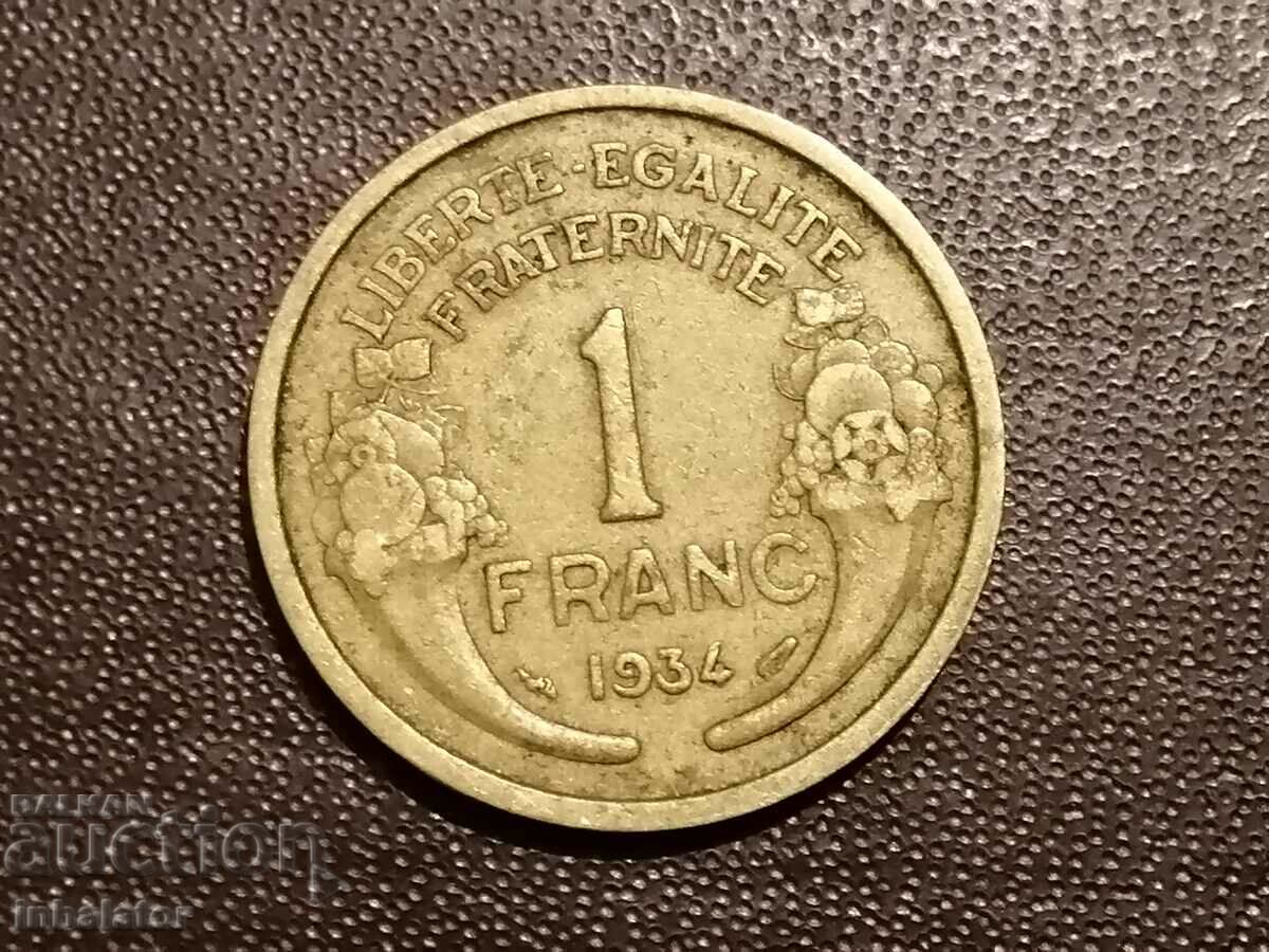 1934 year 1 franc