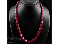 BZC!! 241 carat 1 penny corundum ruby necklace!!