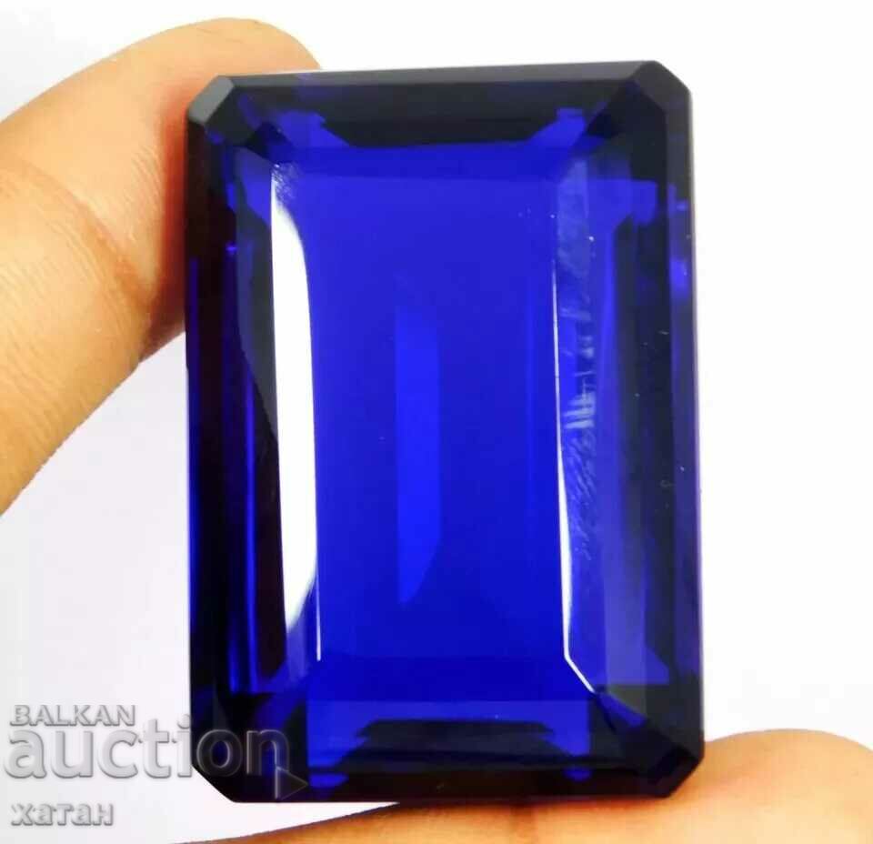 BZC! Fațeta smarald topaz albastru natural de 80,50 ct de la prima!