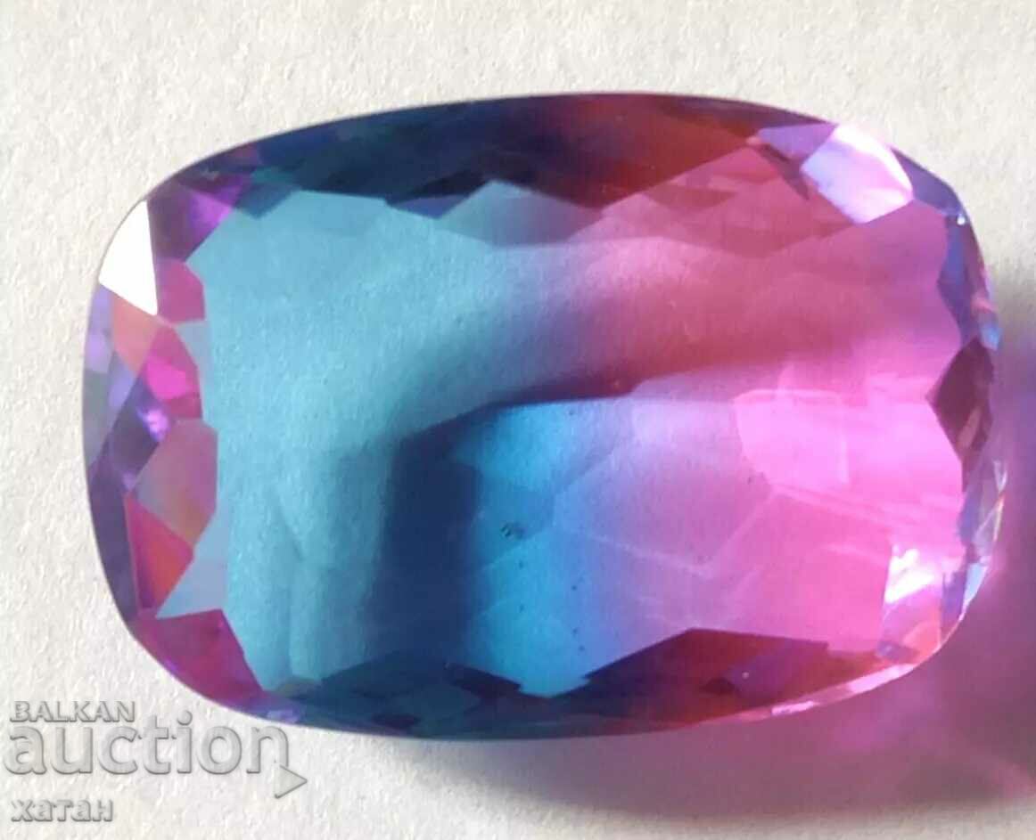 BZC! 56.55 Carat Natural Ametrine 1 Cent Cushion!