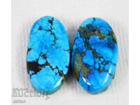 BZC! 42.05 ct. natural turquoise 2 pcs. cabochon set of 1 st.!