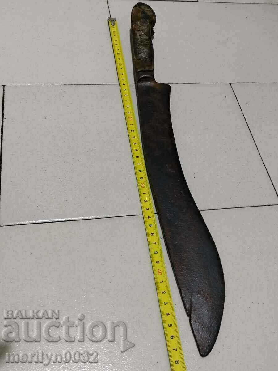 Buffalo knife with charred buffalo horn karakulak 180 years old - 6